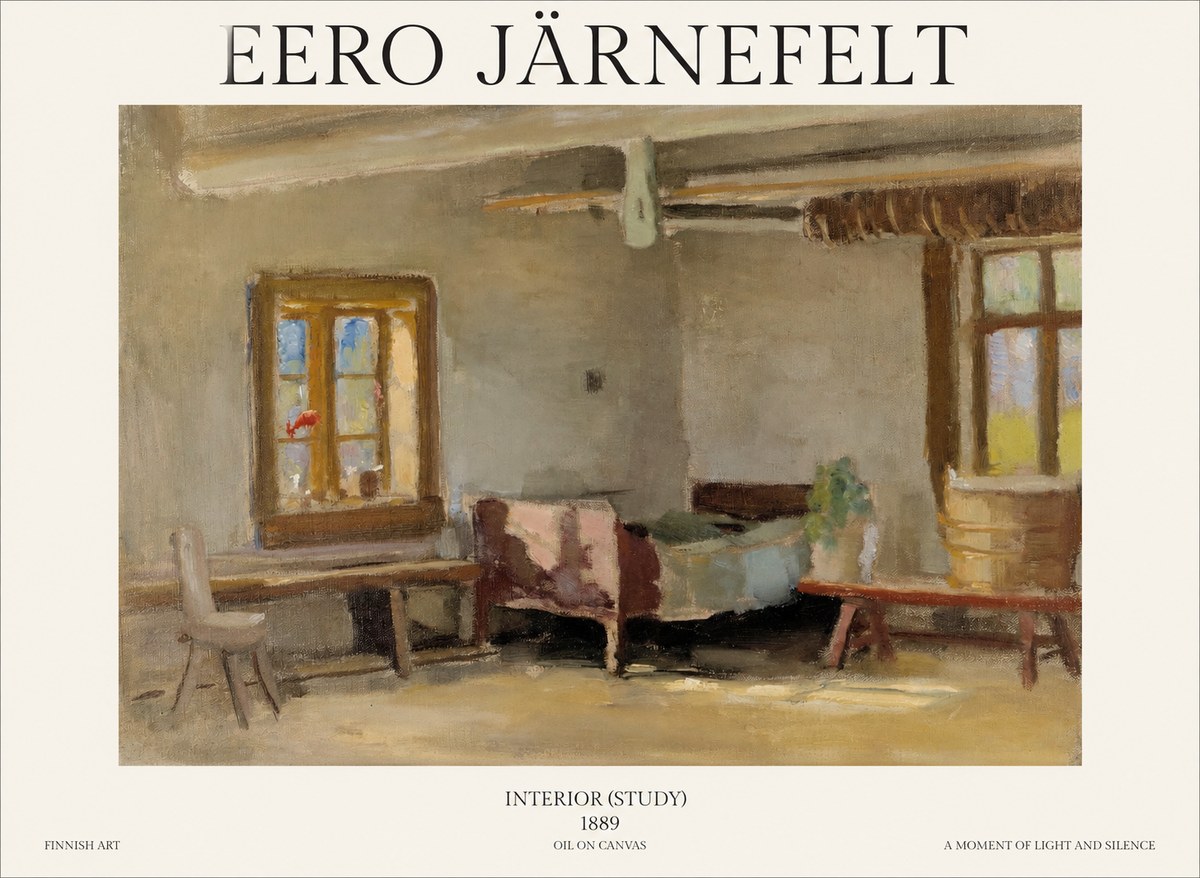 Eero Järnefelt Interior (Study) No1 - Póster
