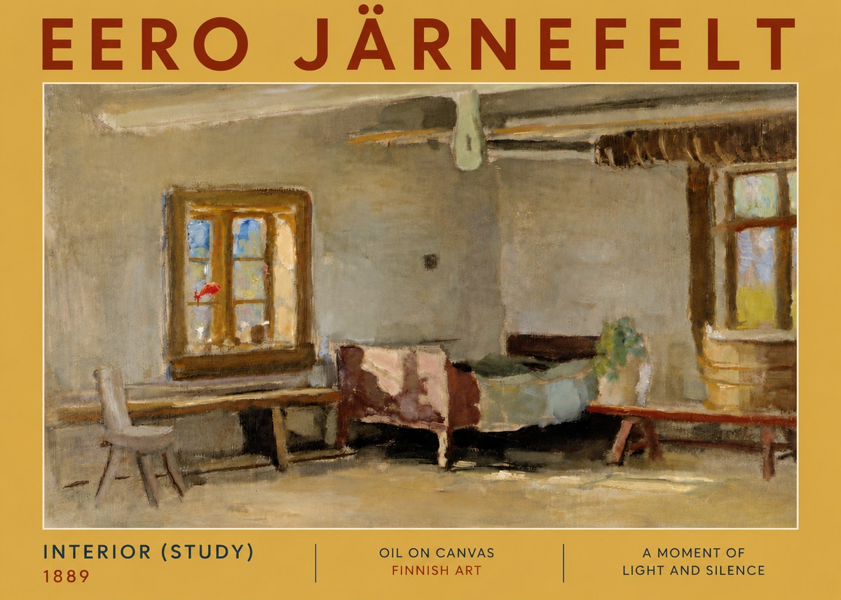 Eero Järnefelt Interior (Study) No5 - Póster