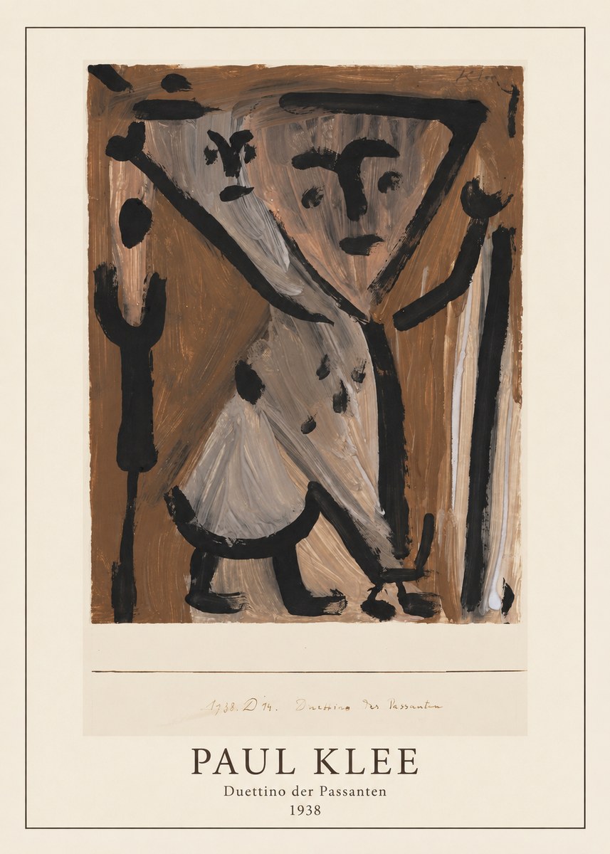 Paul Klee Duettino Der Passanten No3 - Póster
