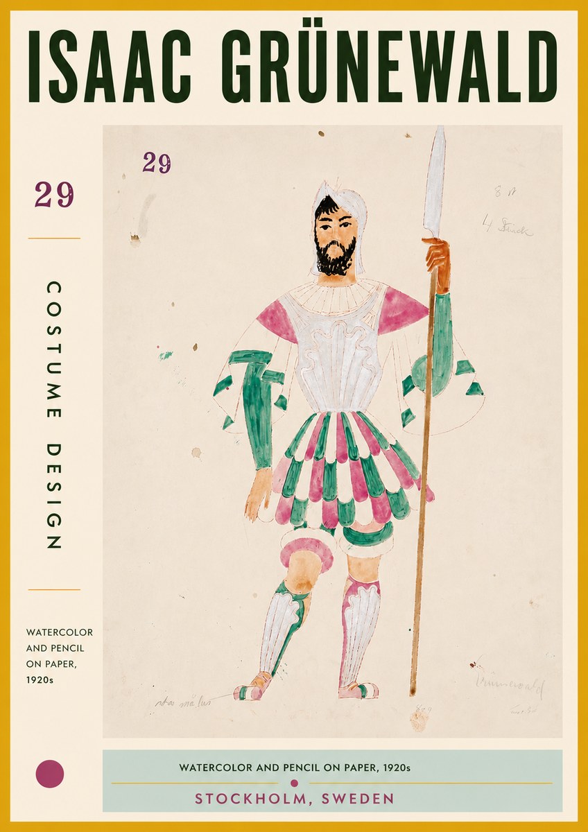 Isaac Grünewald Costume Design No. 29 No5 - Póster
