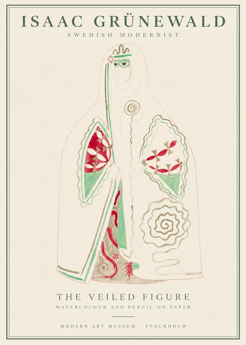 Isaac Grünewald The Veiled Figure No1 - Póster