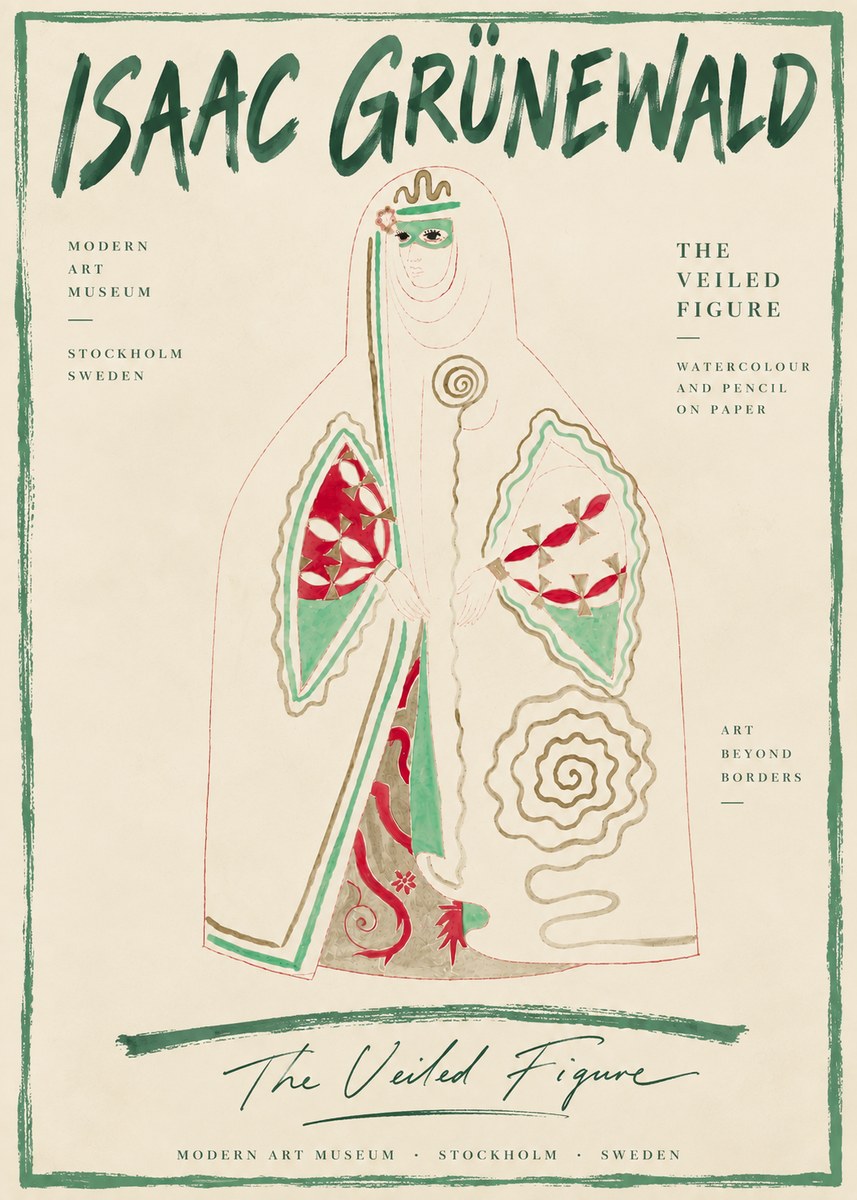 Isaac Grünewald The Veiled Figure No6 - Póster