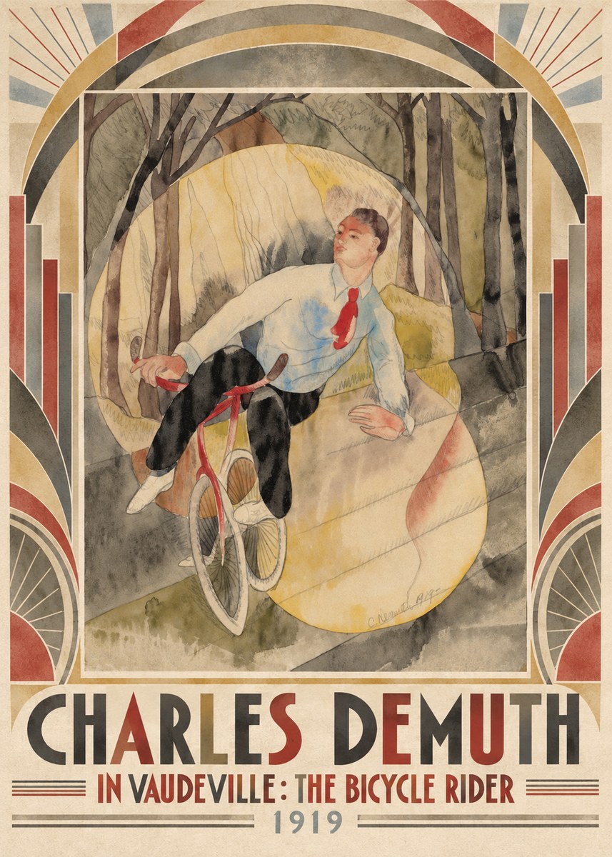 Charles Demuth In Vaudeville: the Bicycle Rider No5 - Póster