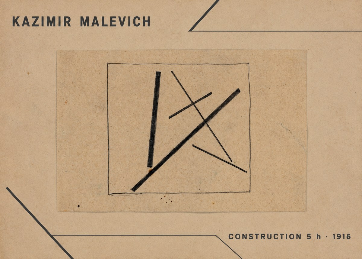 Kazimir Malevich Construction 5 H No1 - Póster