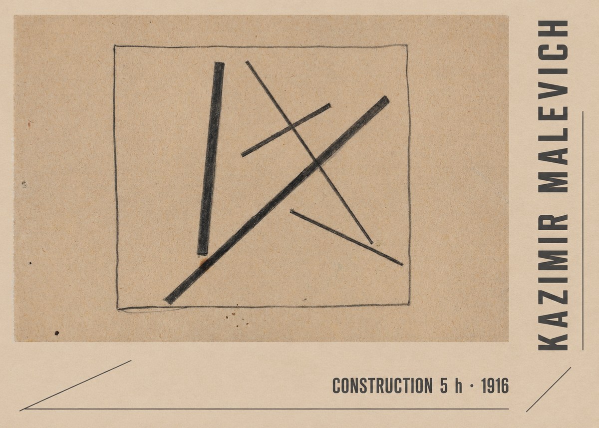 Kazimir Malevich Construction 5 H No2 - Póster