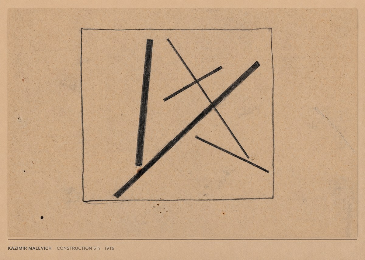 Kazimir Malevich Construction 5 H No5 - Póster