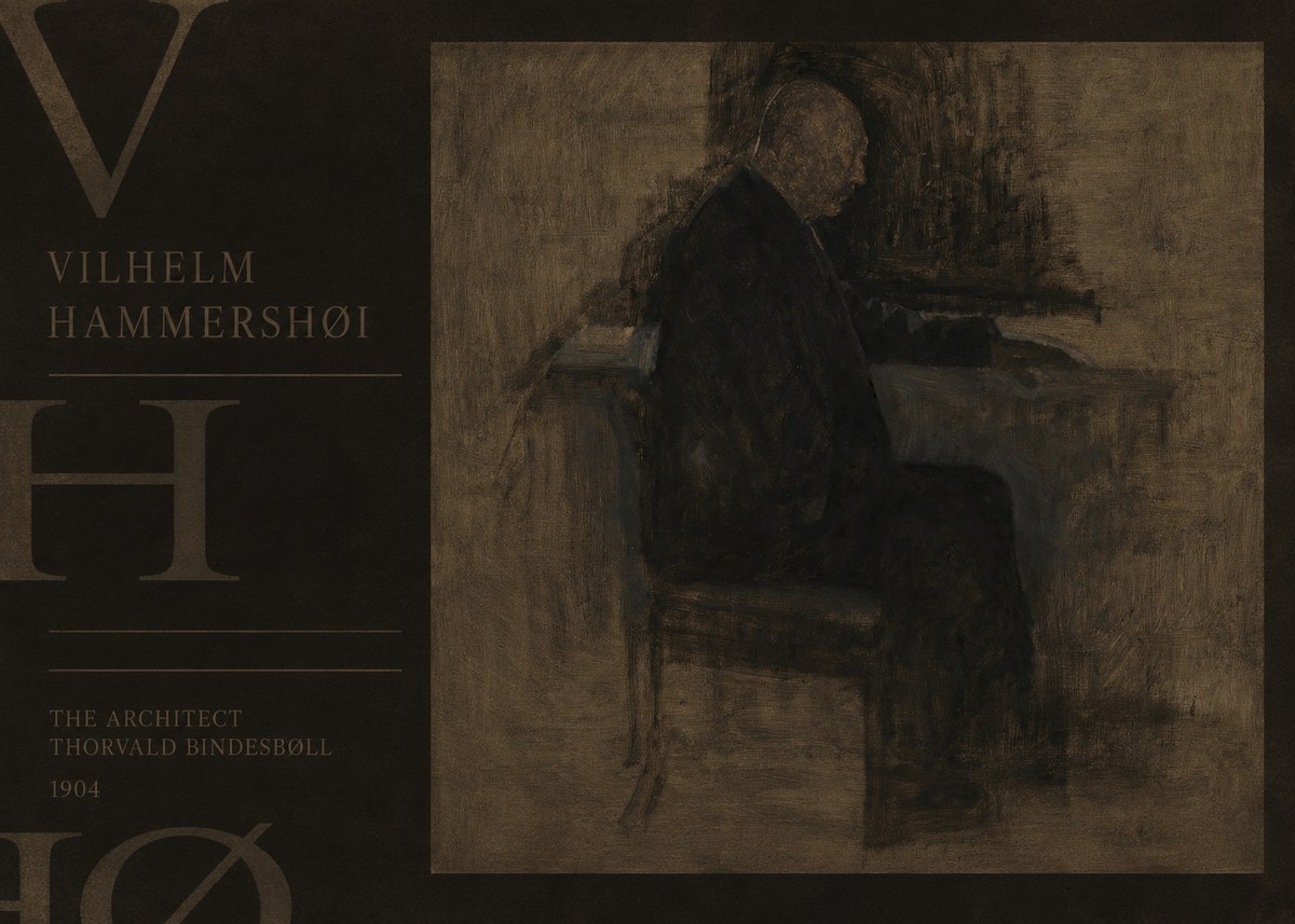 Vilhelm Hammershøi The Architect Thorvald Bindesbøll No6 - Póster