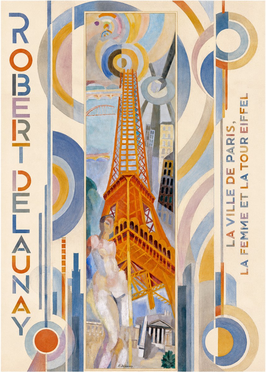 Robert Delaunay La Ville De Paris, La Femme Et La Tour Eiffel No1 - Póster
