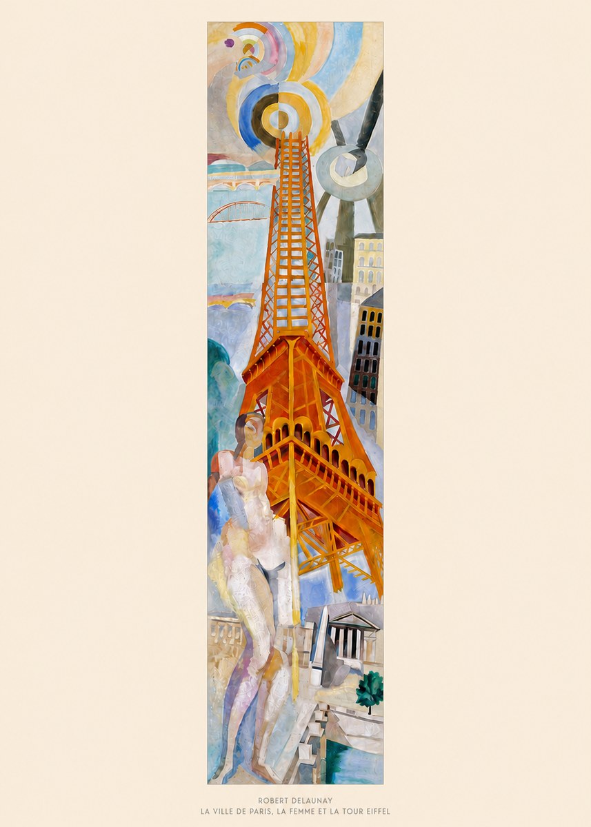 Robert Delaunay La Ville De Paris, La Femme Et La Tour Eiffel No6 - Póster