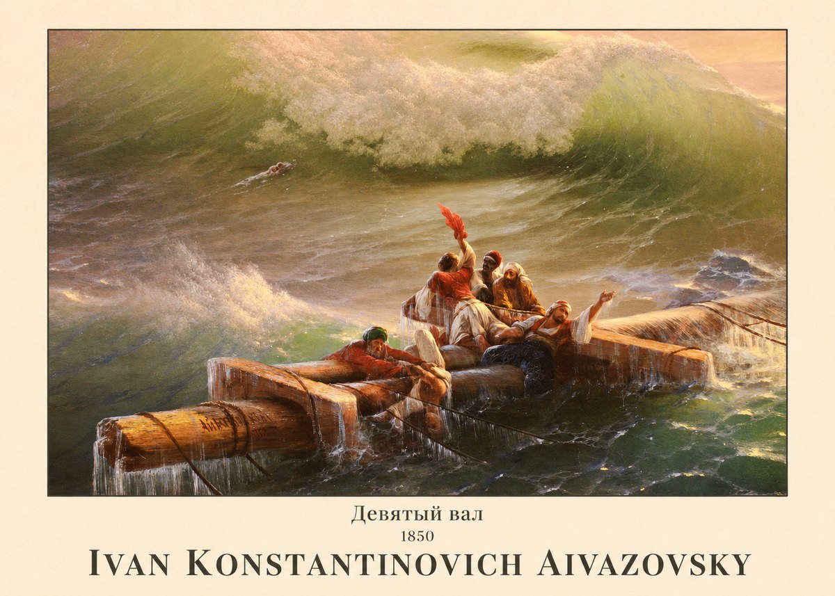 Ivan Konstantinovich Aivazovsky Девятый Вал No1 - Póster