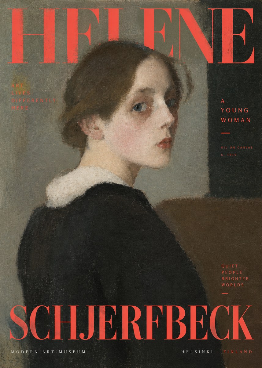 Helene Schjerfbeck The Little Girl Arranging a Twig No6 - Póster