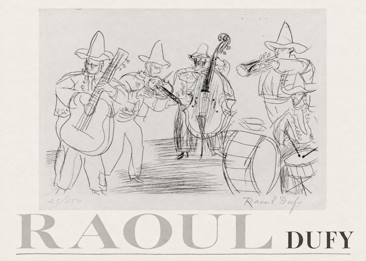 Raoul Dufy Musicians No3 - Póster
