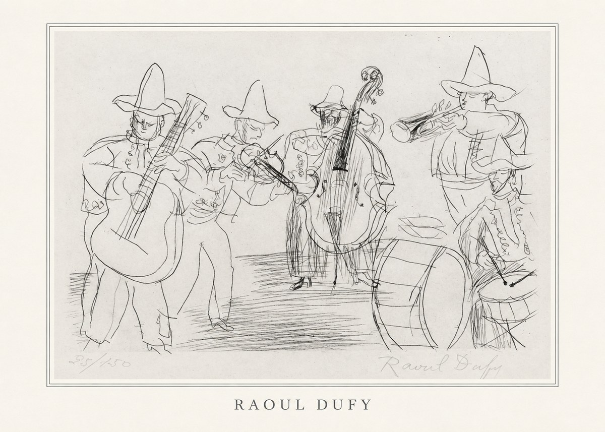 Raoul Dufy Musicians No4 - Póster