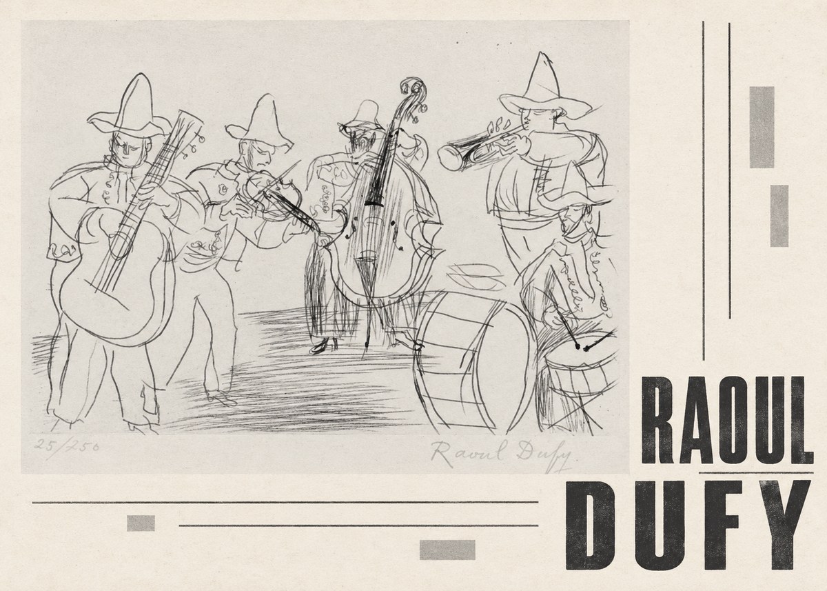 Raoul Dufy Musicians No5 - Póster
