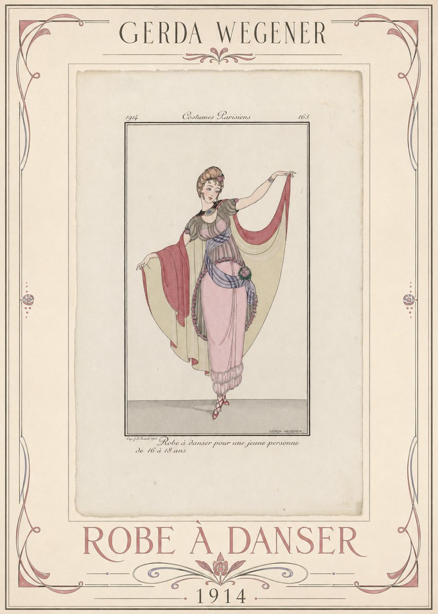 Gerda Wegener Robe À Danser No1 - Póster
