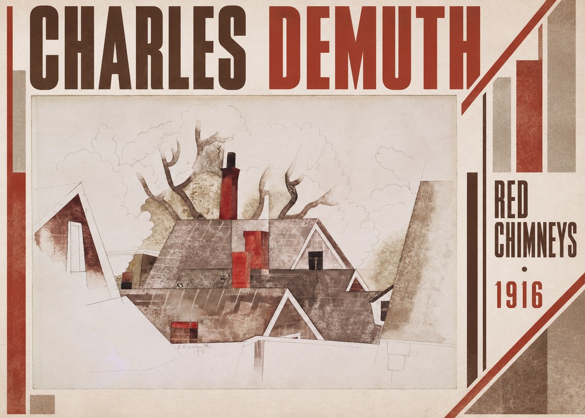 Charles Demuth Red Chimneys No4 - Póster