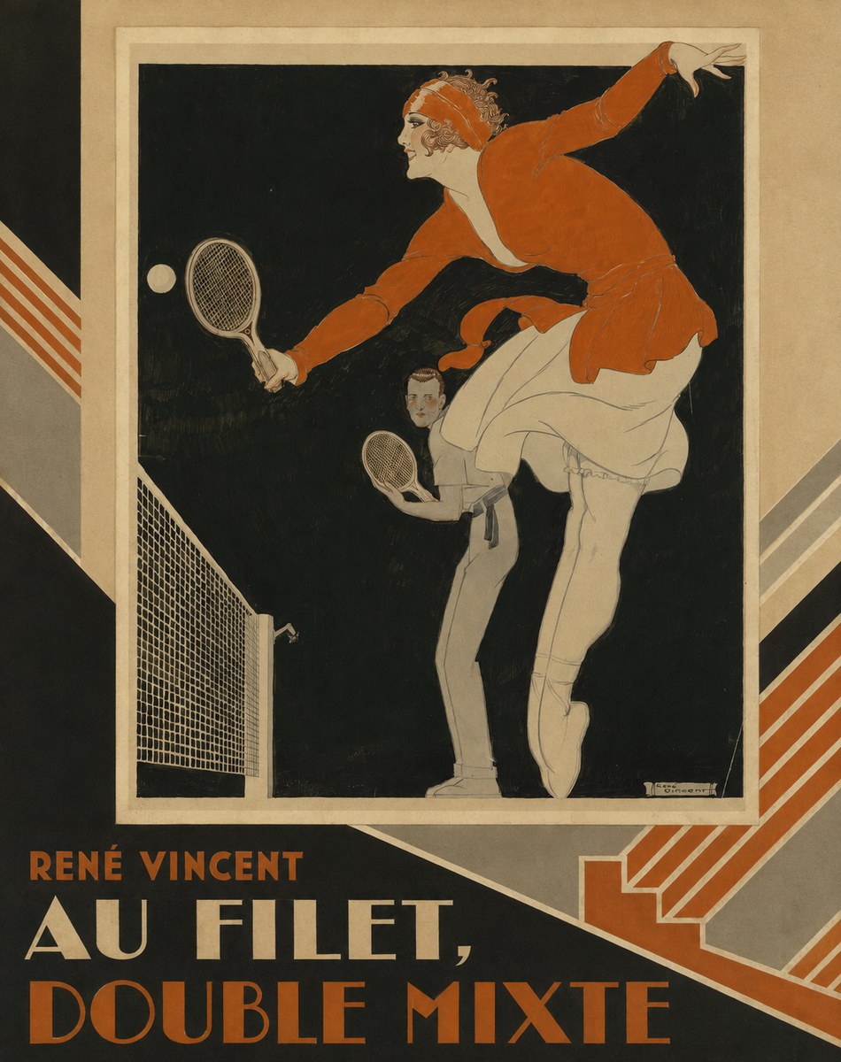 René Vincent Au Filet, Double Mixte No2 - Póster