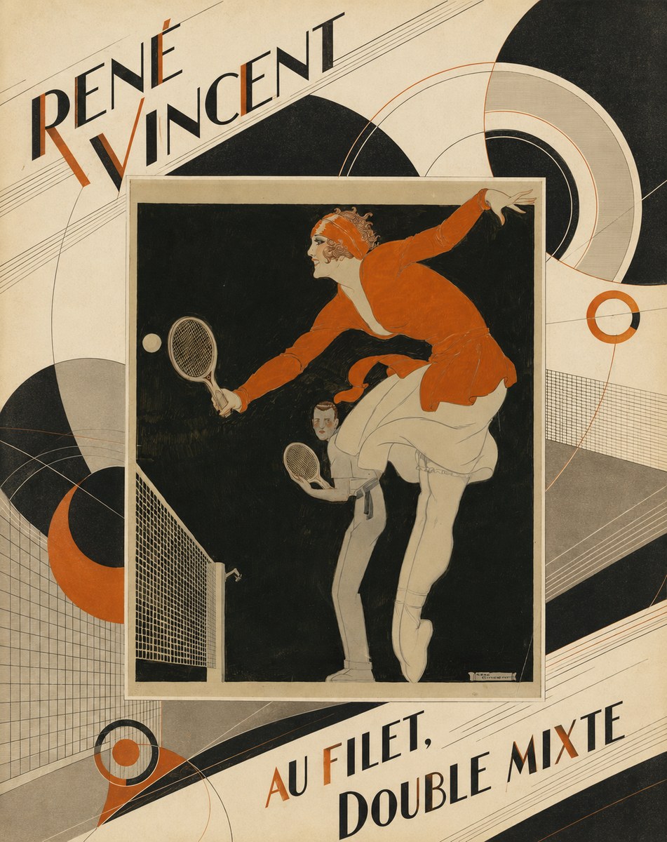 René Vincent Au Filet, Double Mixte No5 - Póster