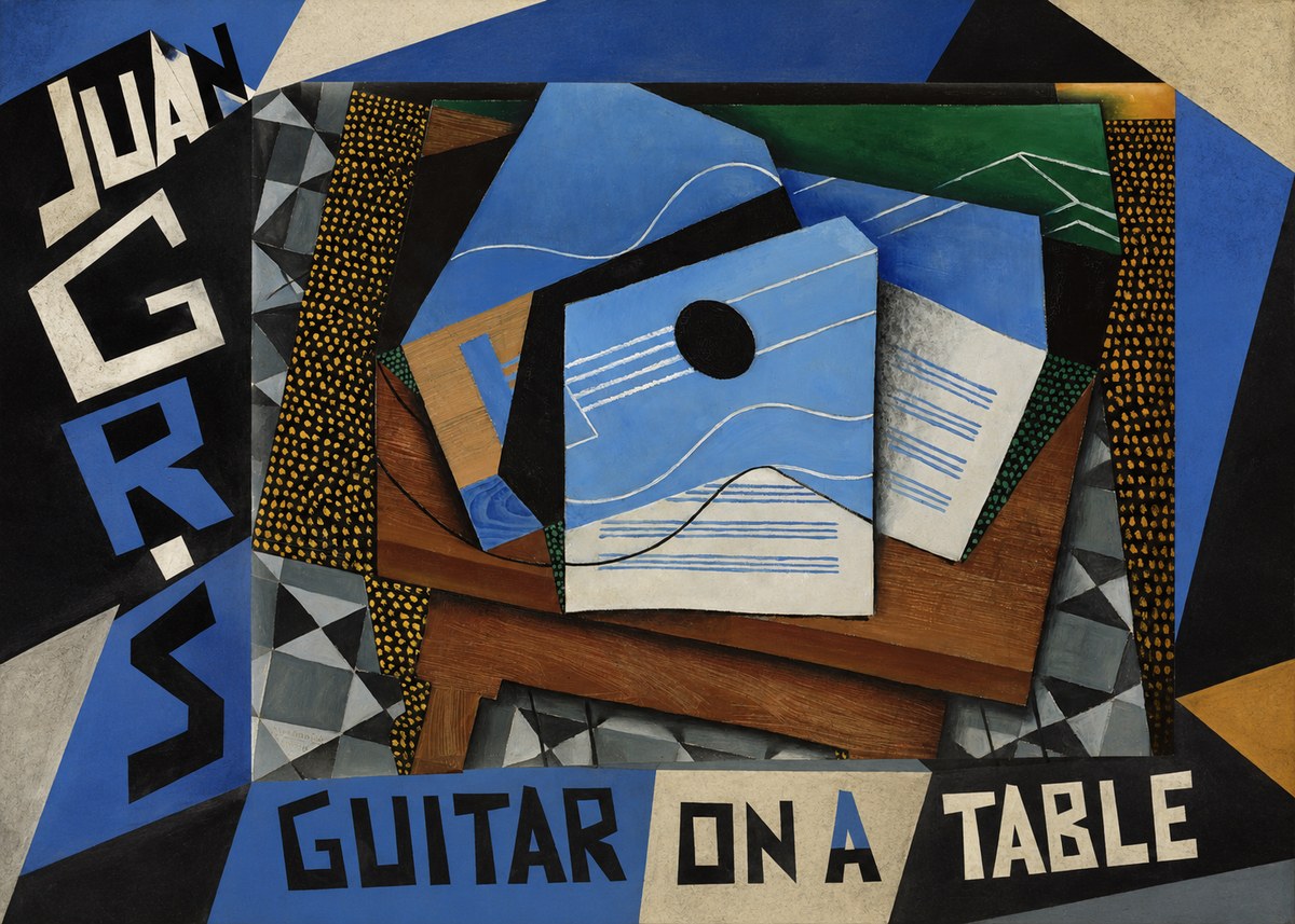Juan Gris Guitar on a Table No5 - Póster