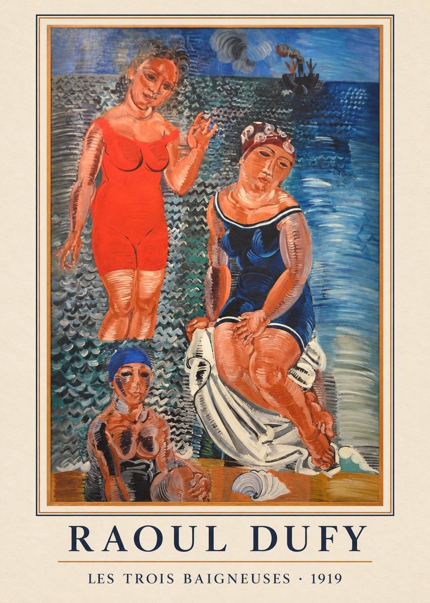 Raoul Dufy Les Trois Baigneuses No3 - Póster