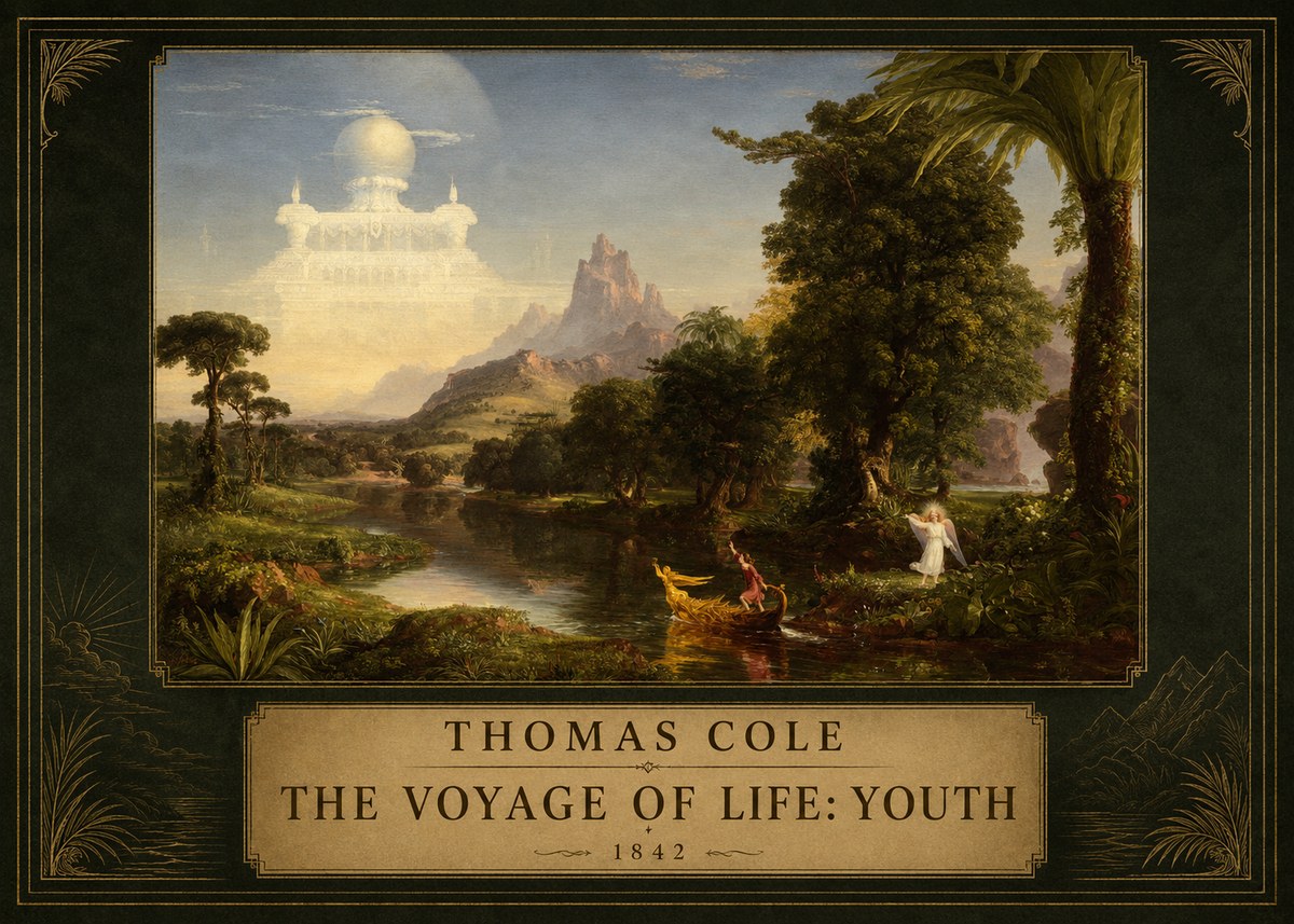Thomas Cole The Voyage of Life: Youth III No5 - Póster