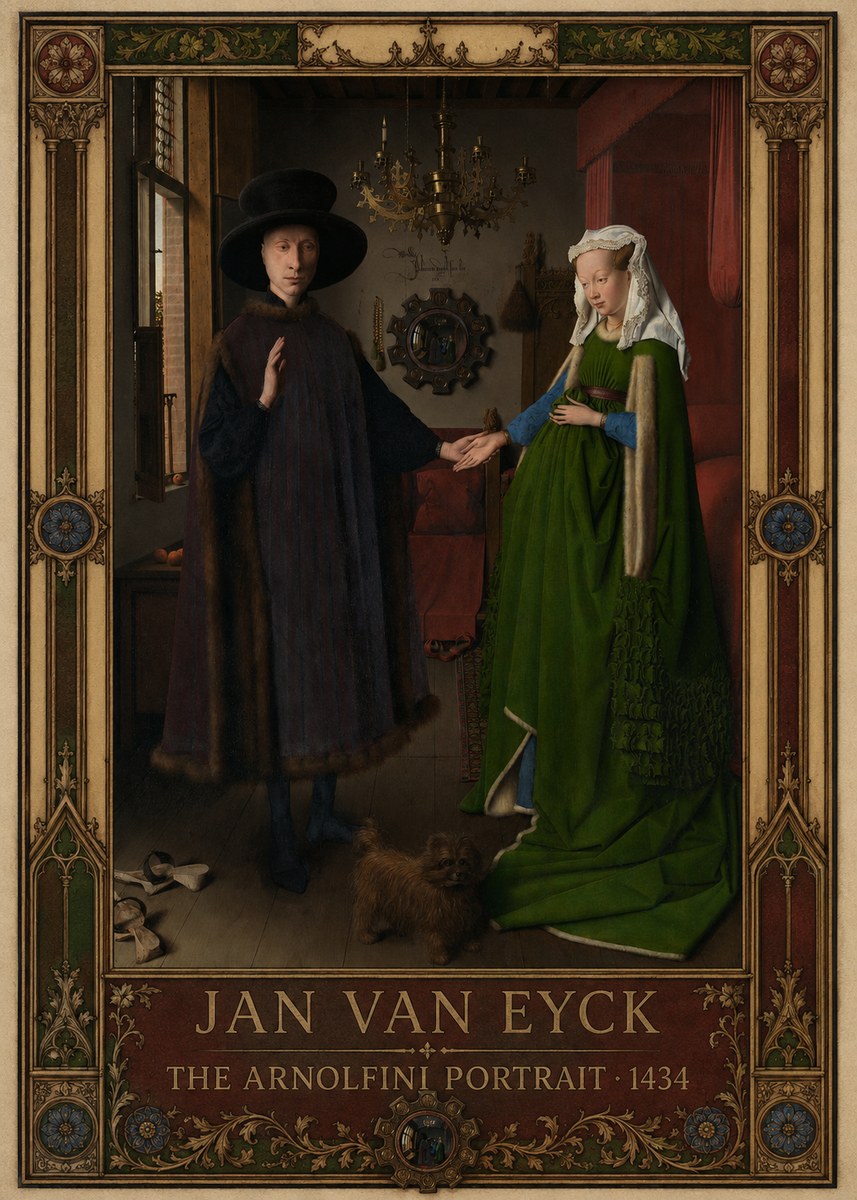 Jan van Eyck The Arnolfini Portrait VII No1 - Póster