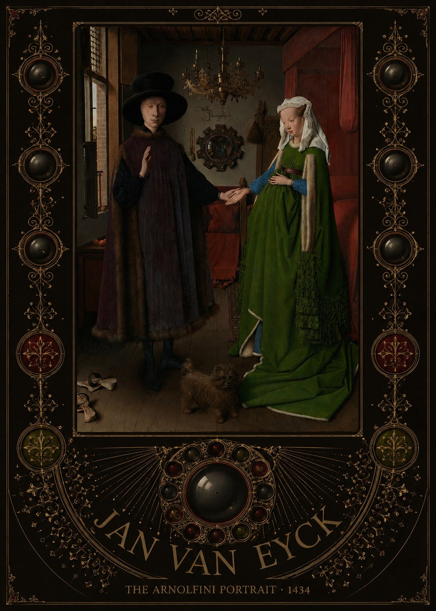 Jan van Eyck The Arnolfini Portrait VII No4 - Póster