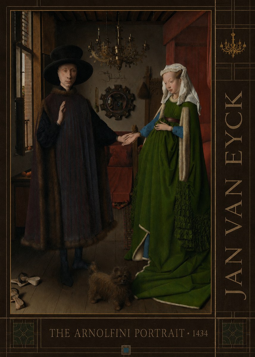 Jan van Eyck The Arnolfini Portrait VII No5 - Póster