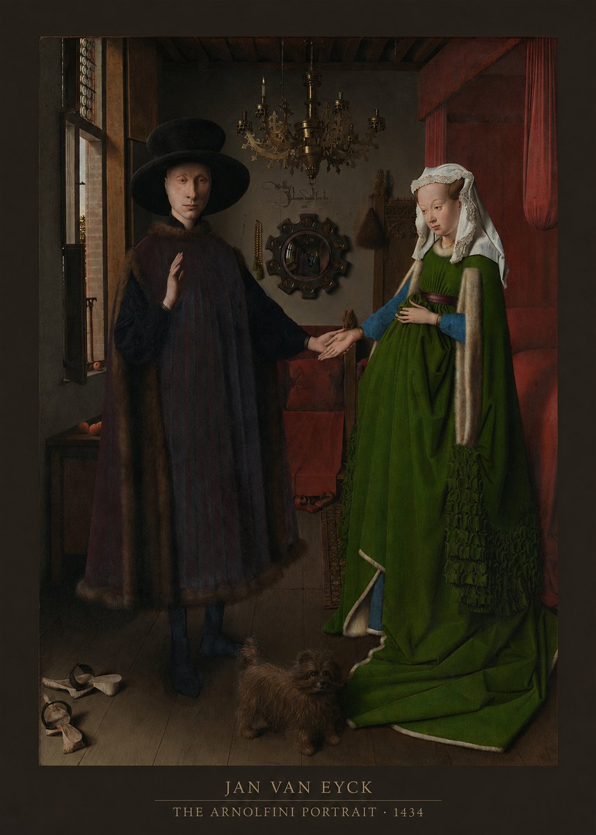 Jan van Eyck The Arnolfini Portrait VII No6 - Póster