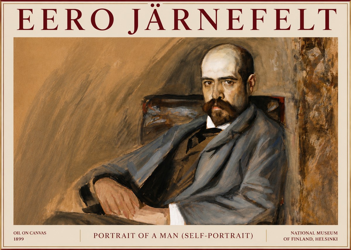 Eero Järnefelt Portrait of a Man (Self-portrait) No5 - Póster