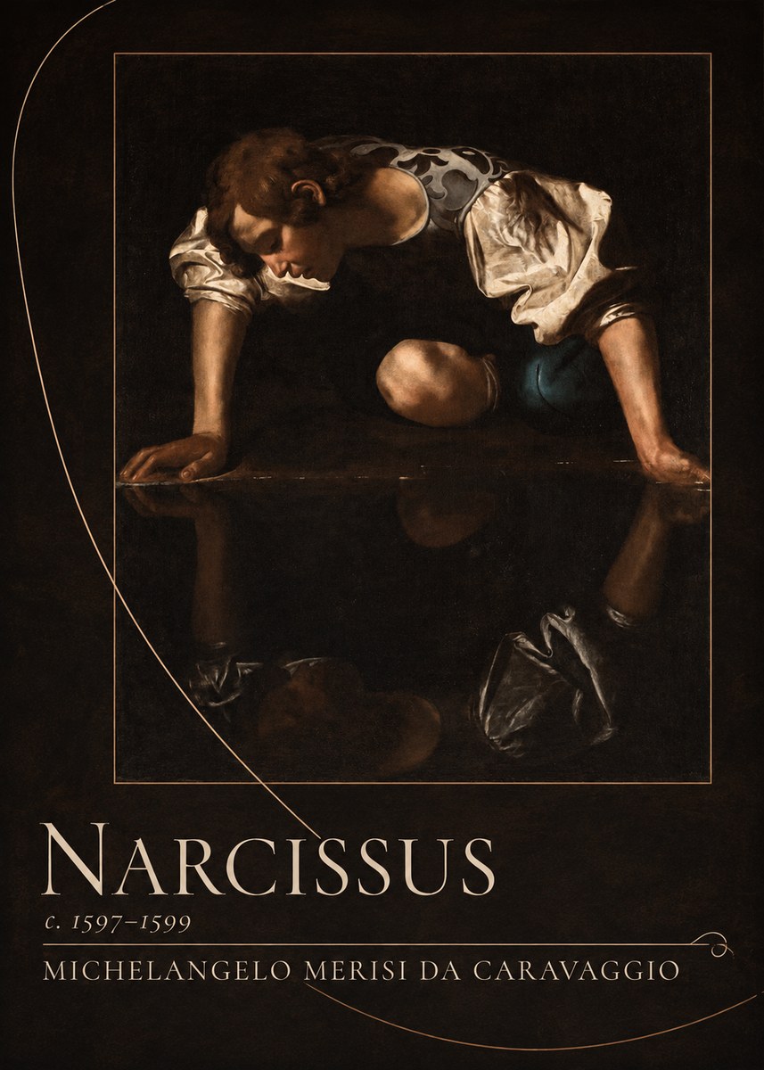 Michelangelo Merisi da Caravaggio Narcissus II No3 - Póster