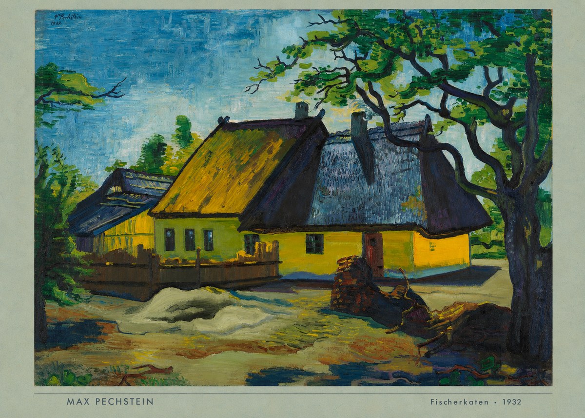 Max Pechstein Fischerkaten No4 - Póster