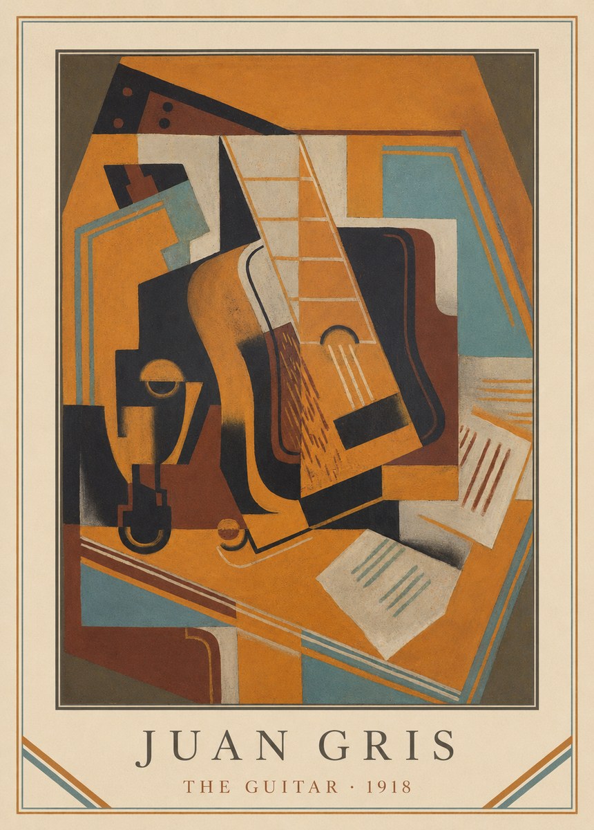 Juan Gris The Guitar No3 - Póster