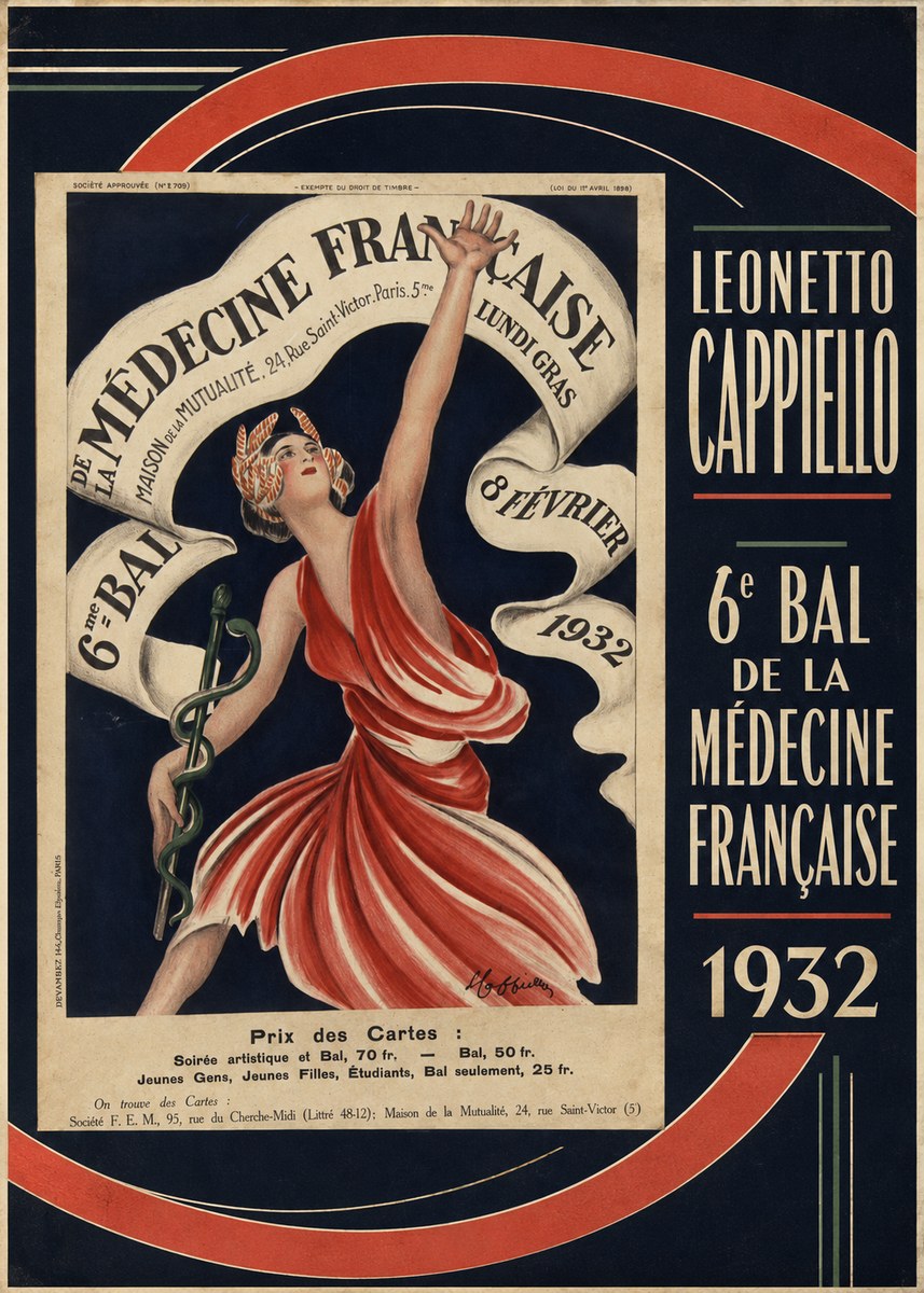 Leonetto Cappiello 6E Bal De La Médecine Française - 1932 No4 - Póster