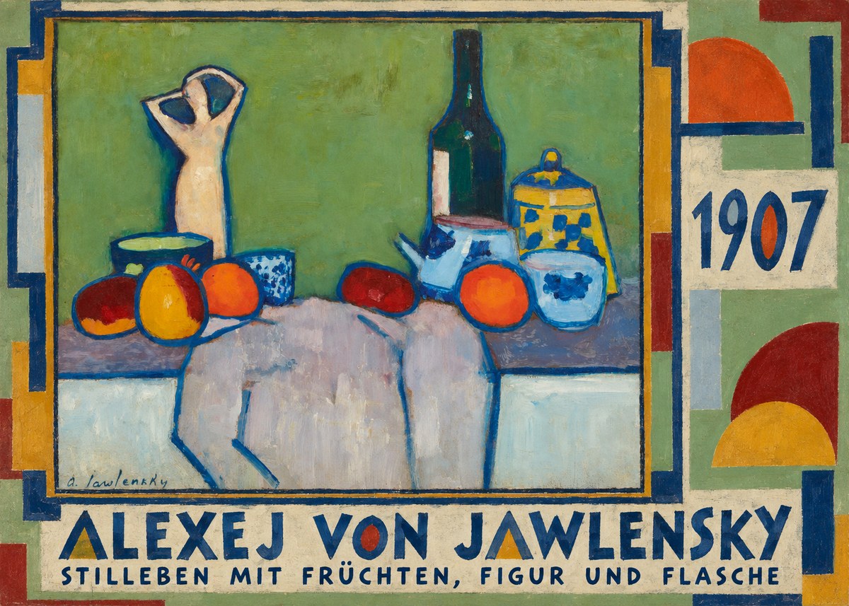 Alexej von Jawlensky Stilleben Mit Früchten, Figur Und Flasche 1907 No4 - Póster