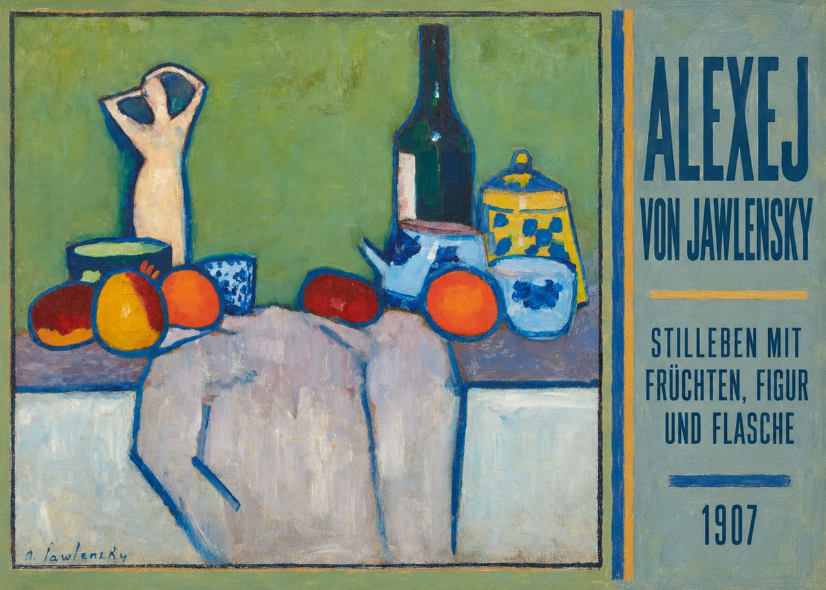 Alexej von Jawlensky Stilleben Mit Früchten, Figur Und Flasche 1907 No5 - Póster