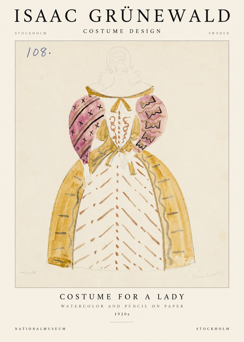 Isaac Grünewald Costume Design XII No2 - Póster