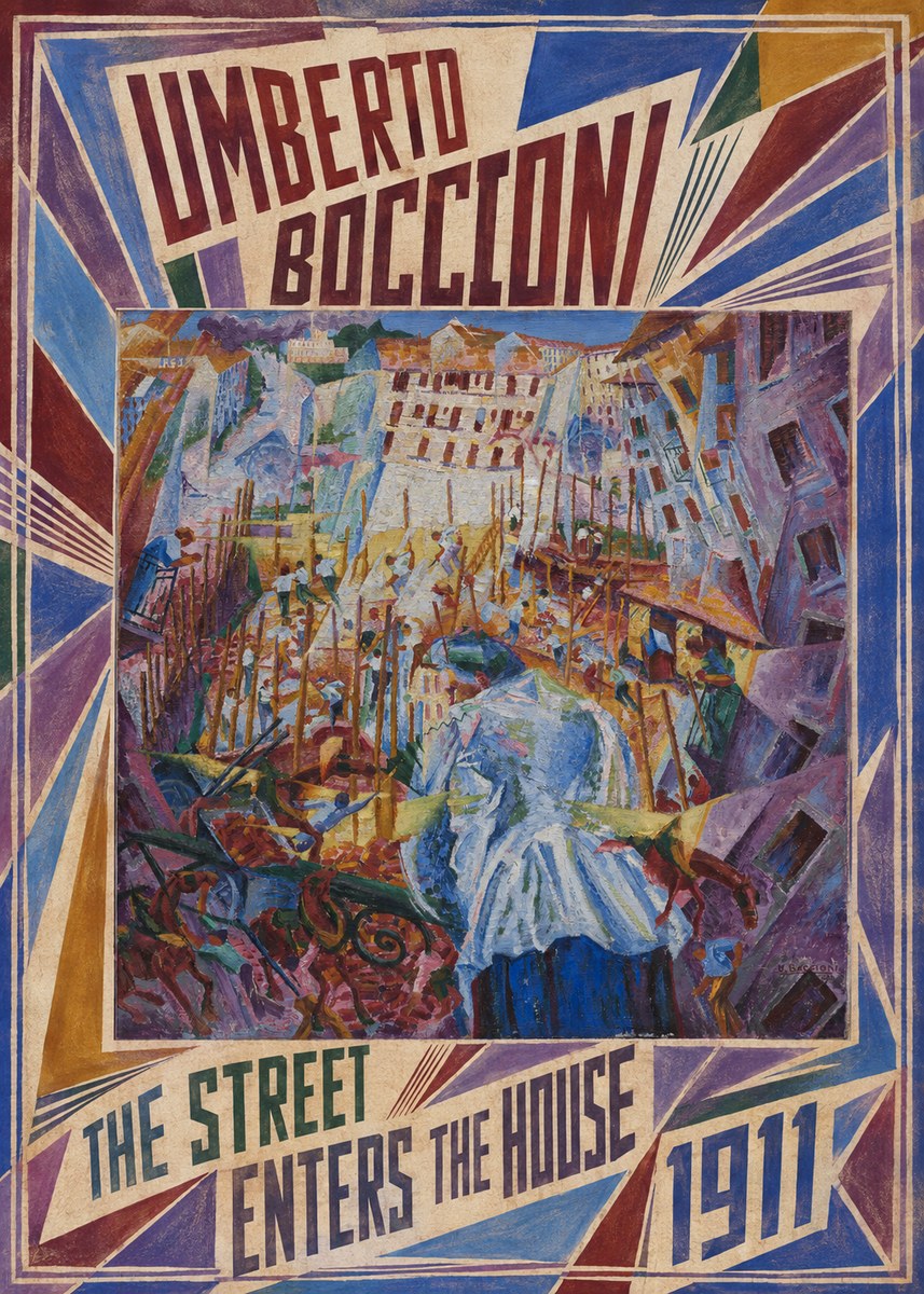 Umberto Boccioni The Street Enters the House No4 - Póster