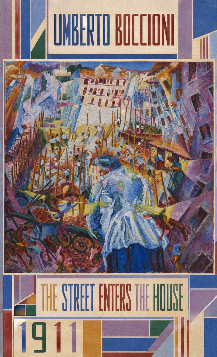Umberto Boccioni The Street Enters the House No5 - Póster