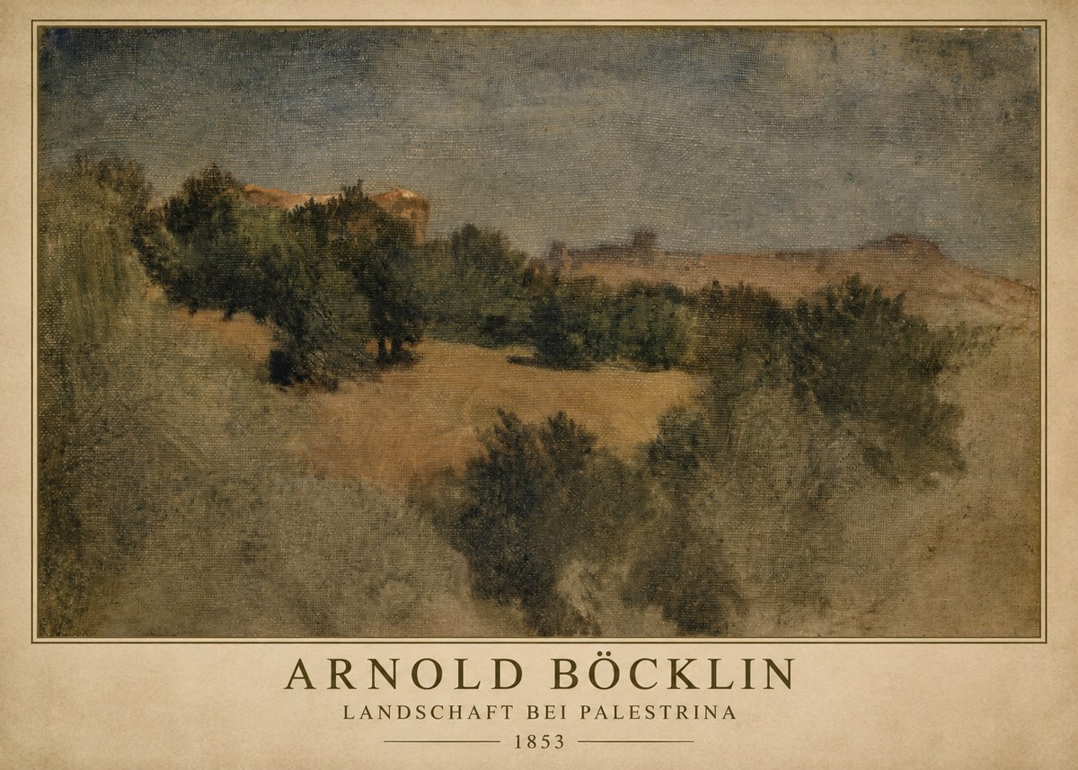 Arnold Böcklin Landschaft Bei Palestrina No1 - Póster