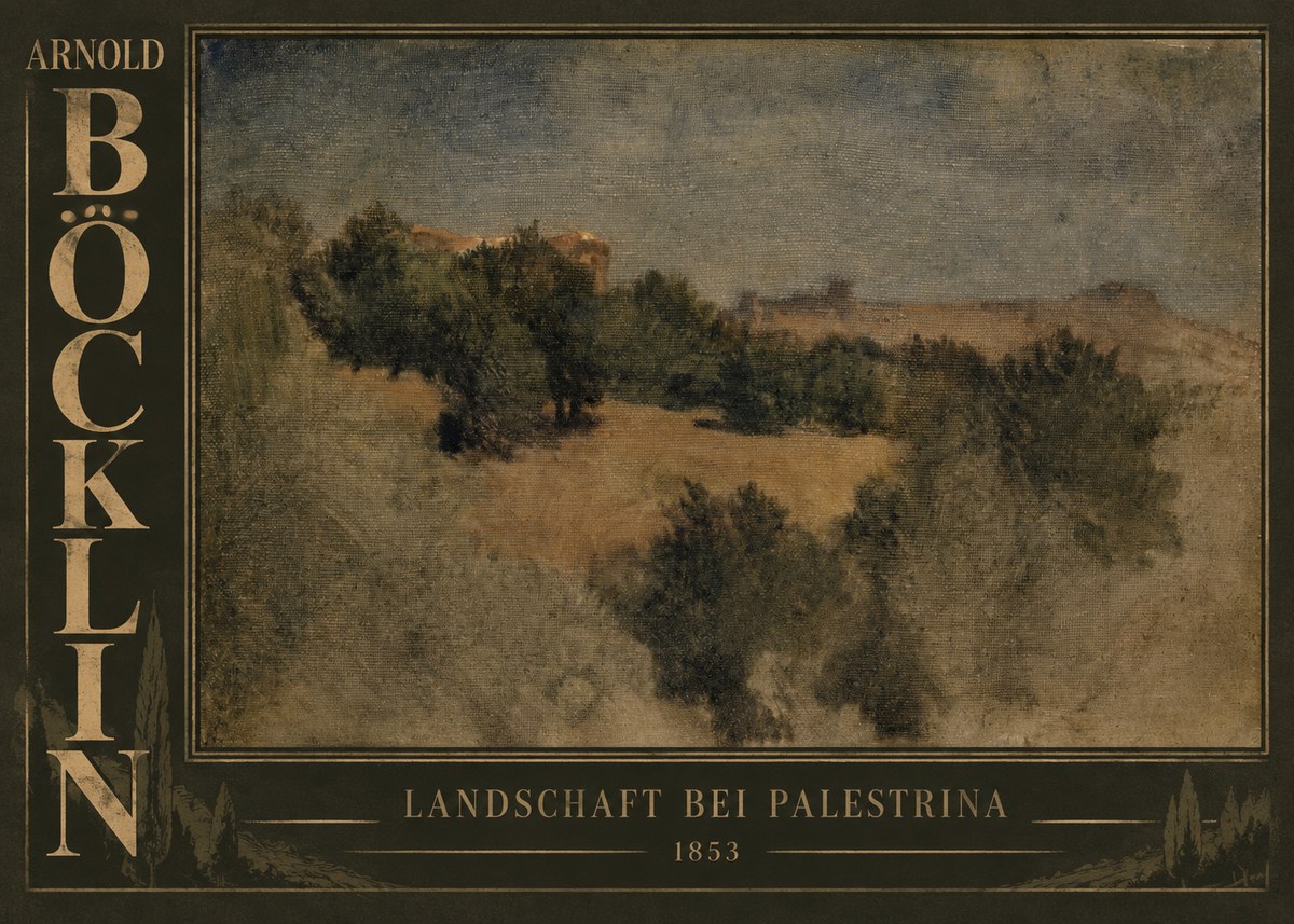 Arnold Böcklin Landschaft Bei Palestrina No5 - Póster