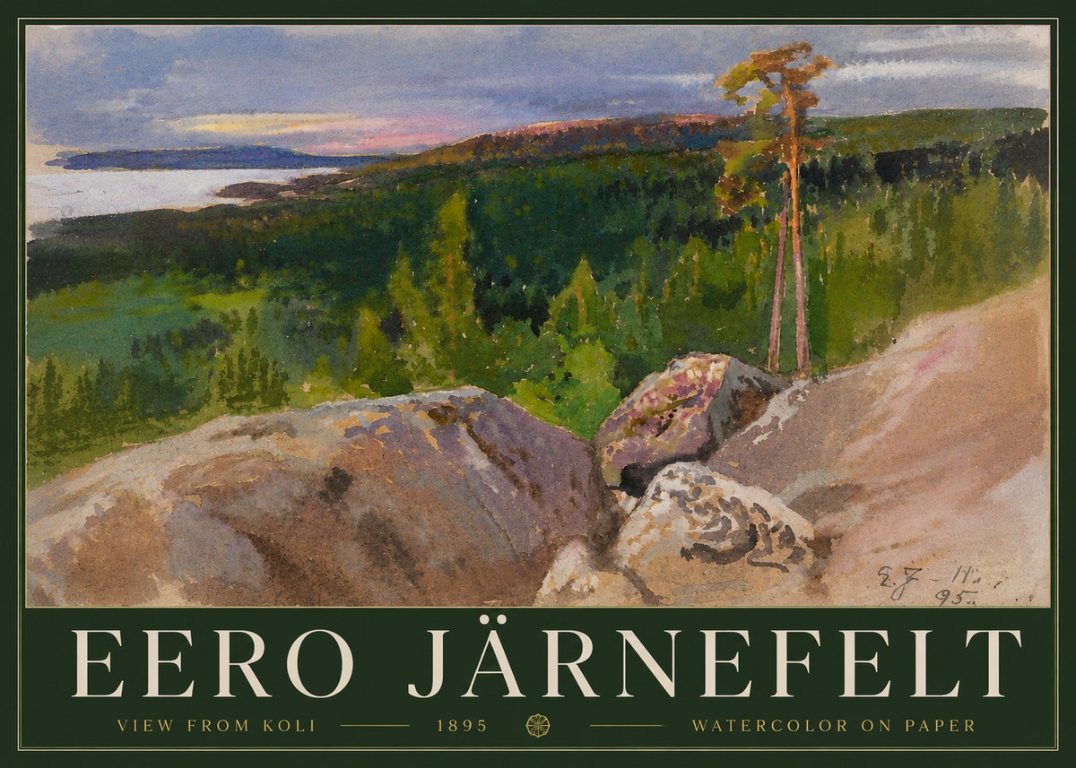 Eero Järnefelt View from Koli No3 - Póster