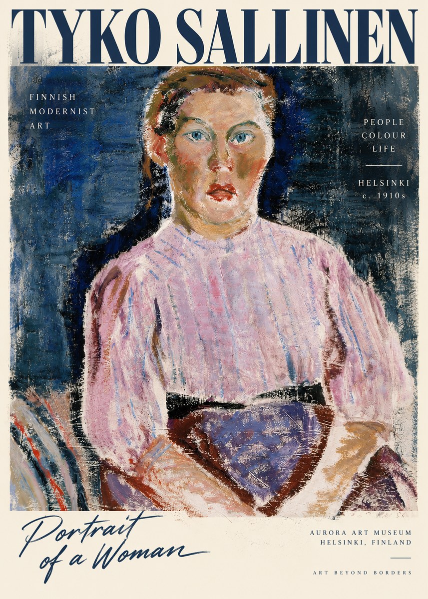 Tyko Sallinen Portrait of a Woman II No3 - Póster