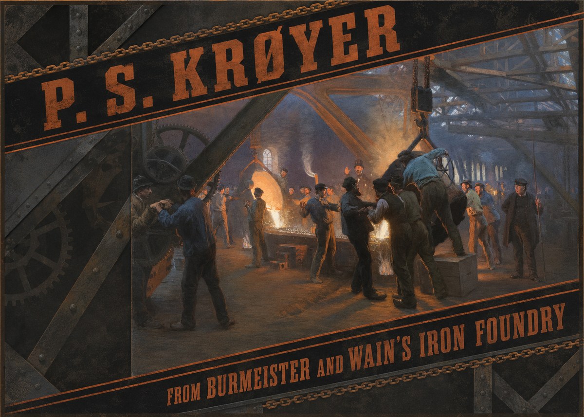 P.S. Krøyer From Burmeister and Wain's Iron Foundry No2 - Póster