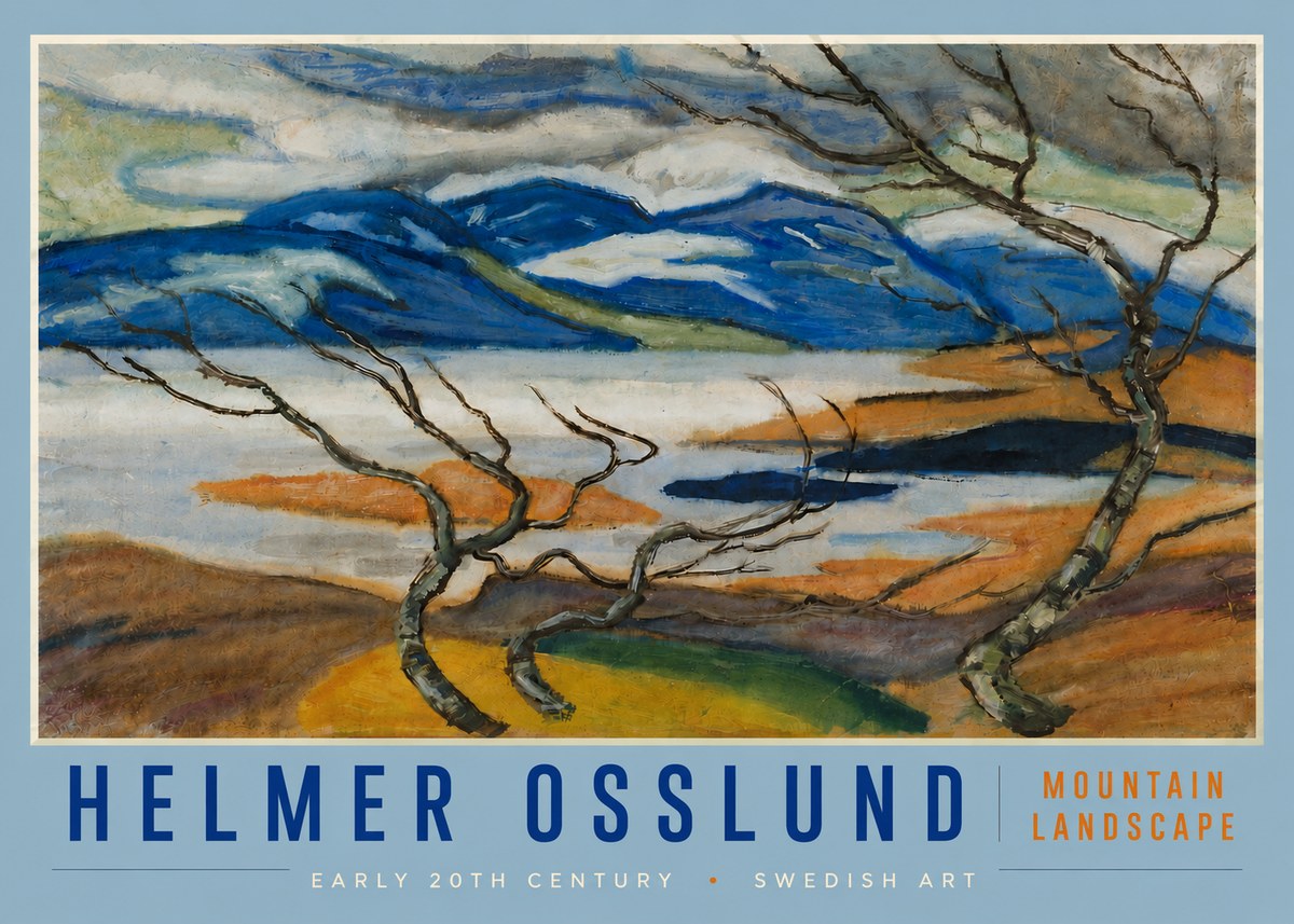 Helmer Osslund Mountain Landscape No4 - Póster