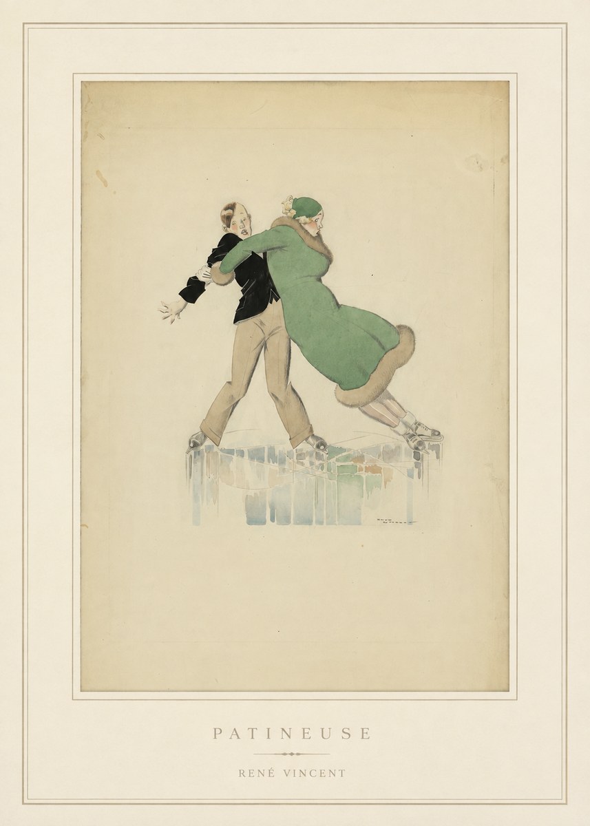 René Vincent Patineuse No4 - Póster