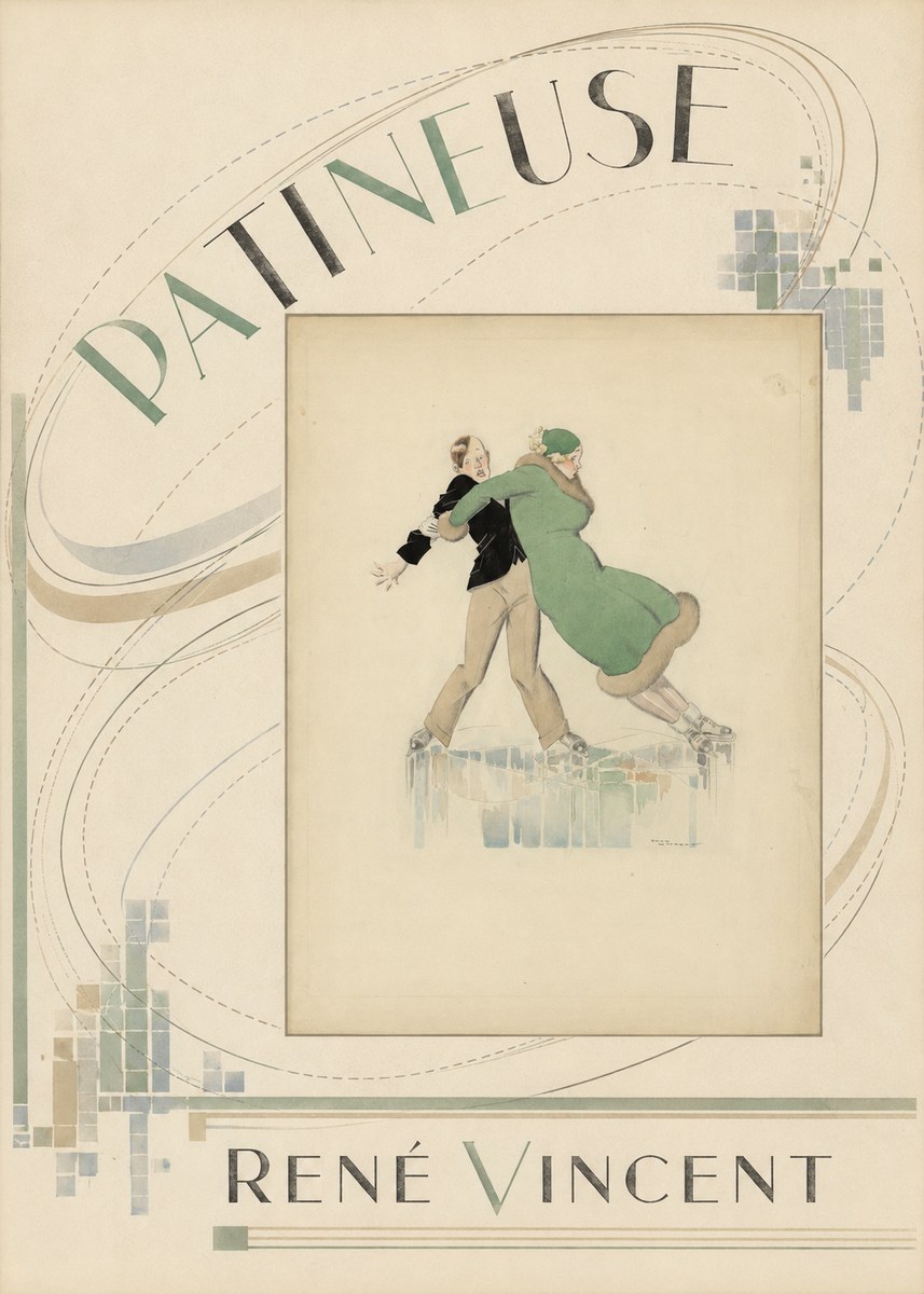 René Vincent Patineuse No6 - Póster
