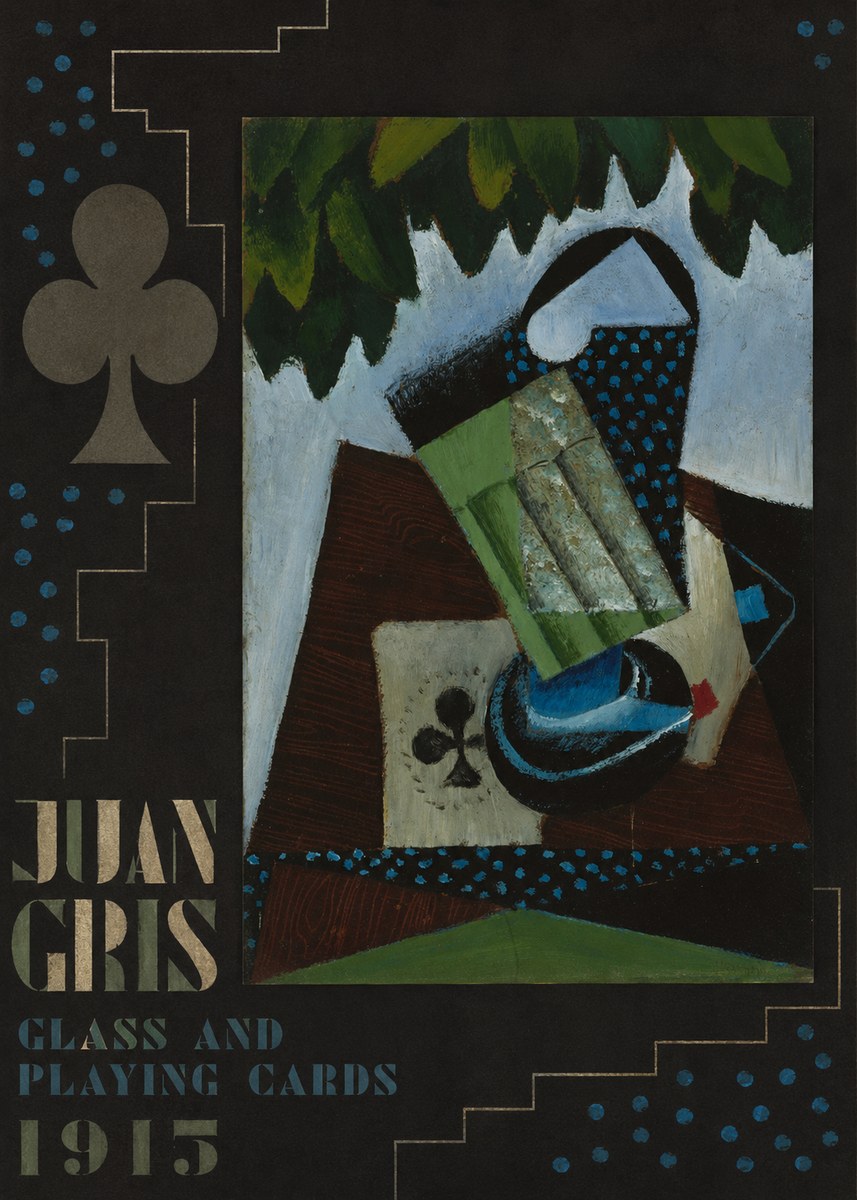 Juan Gris Glass and Playing Cards No5 - Póster