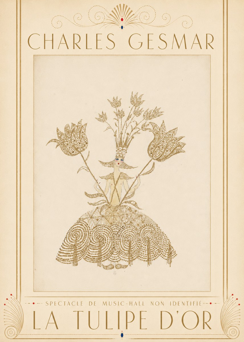 Charles Gesmar La Tulipe D'or No3 - Póster