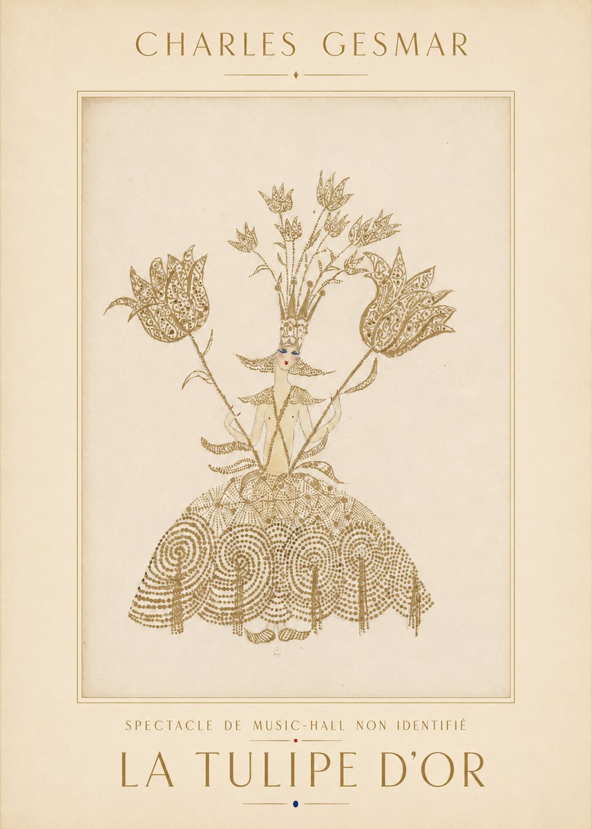 Charles Gesmar La Tulipe D'or No4 - Póster
